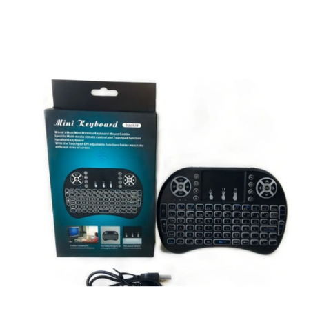 Mini teclado inalámbrico retroiluminado con touchpad