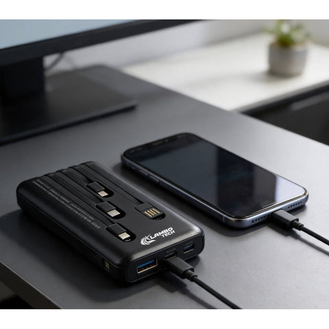 Power bank 20.000 mAh con cables integrados
