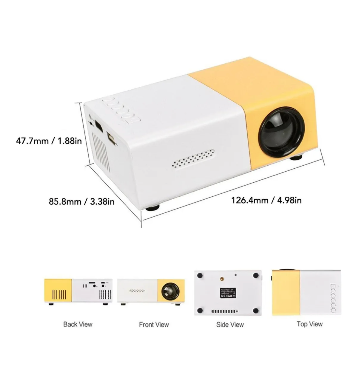 Mini proyector LED vista lateral