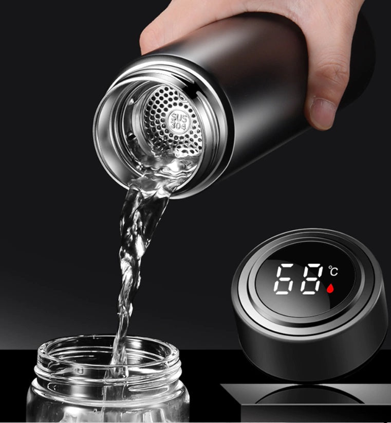 Termo de 500 ml con sensor de temperatura y filtro