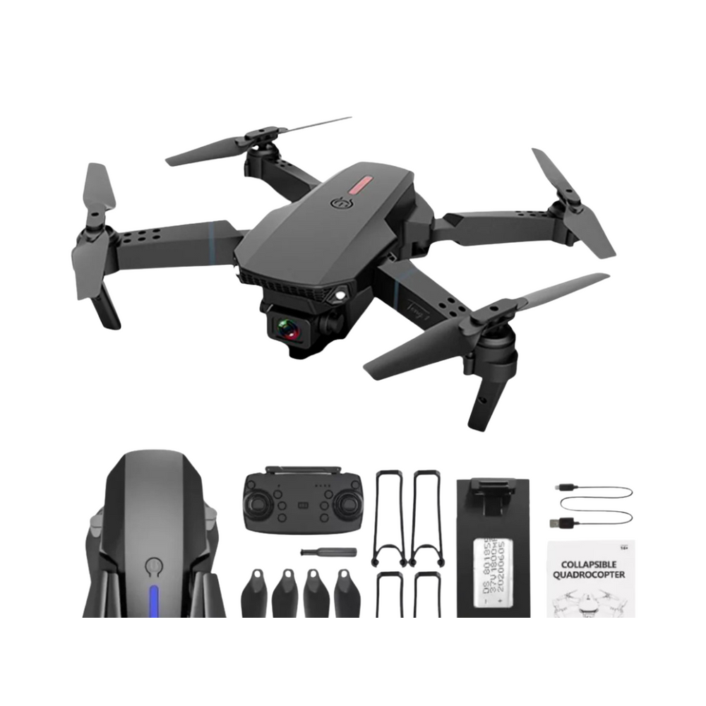 Drone E88 Pro plegable con doble cámara