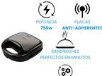 Sandwichera eléctrica características