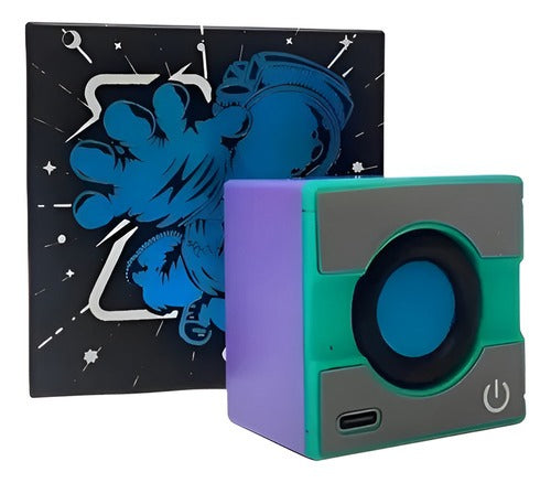 Parlante mini Bluetooth portátil azul