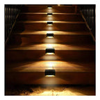 Set x4 lámparas solares LED para escalones y jardín