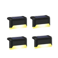 Set x4 lámparas solares LED para escalones y jardín