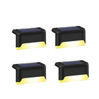 Set x4 lámparas solares LED para escalones y jardín