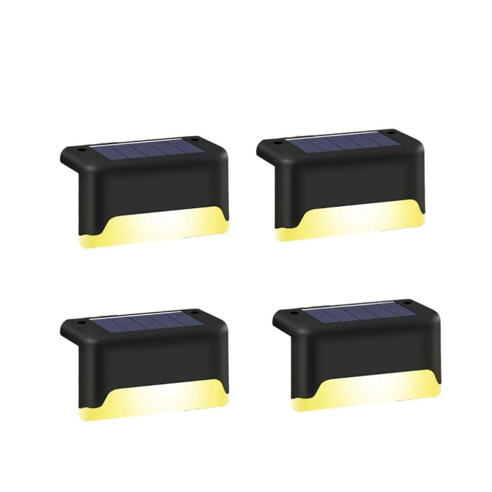 Set x4 lámparas solares LED para escalones y jardín