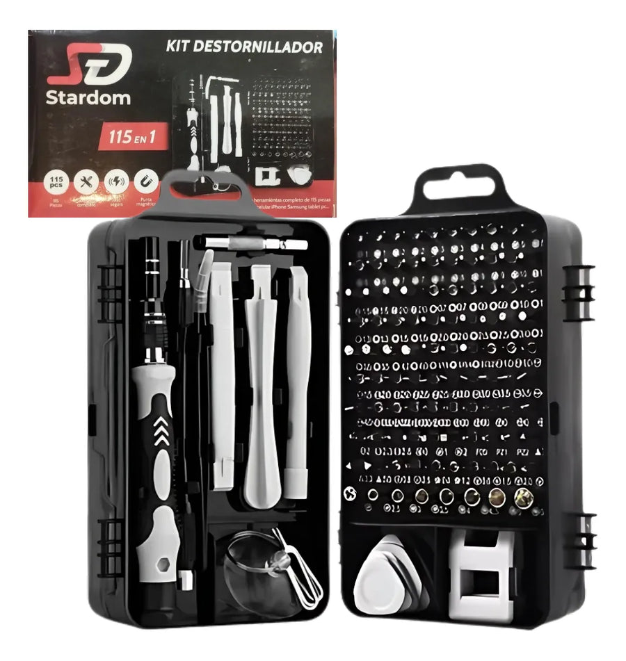 Kit de destornilladores de precisión 115 en 1