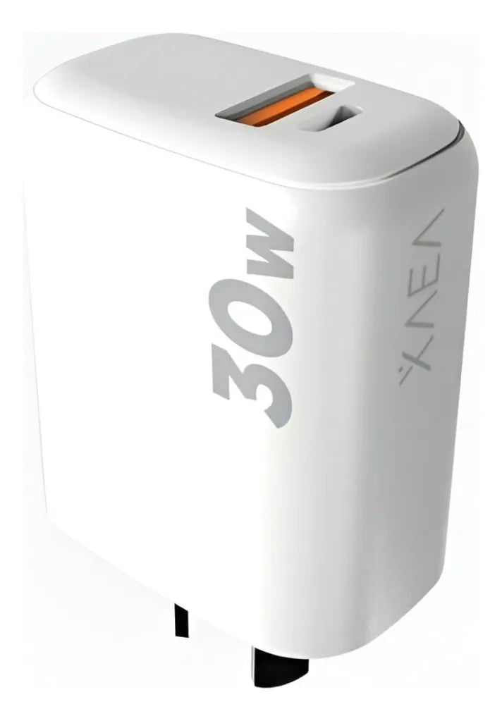 Cargador rápido 30 W con dos puertos y cable USB-C