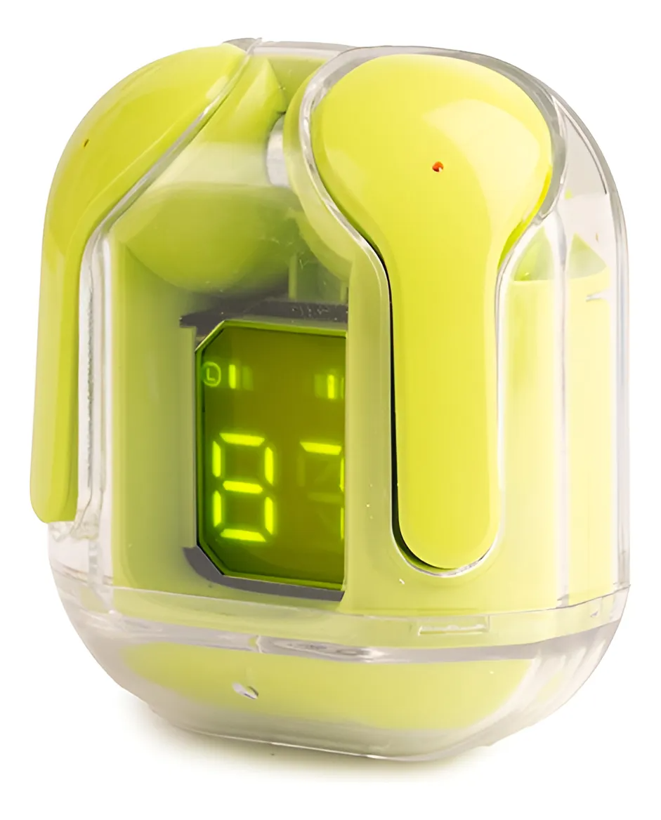 Auriculares inalámbricos con pantalla táctil verdes