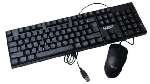 Teclado y mouse vista superior