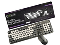 Kit teclado y mouse inalámbrico retro
