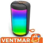 Parlante Bluetooth portátil con luces RGB y correa