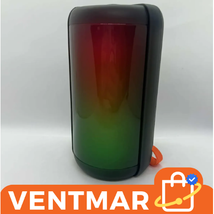 Parlante Bluetooth portátil con luces RGB y correa
