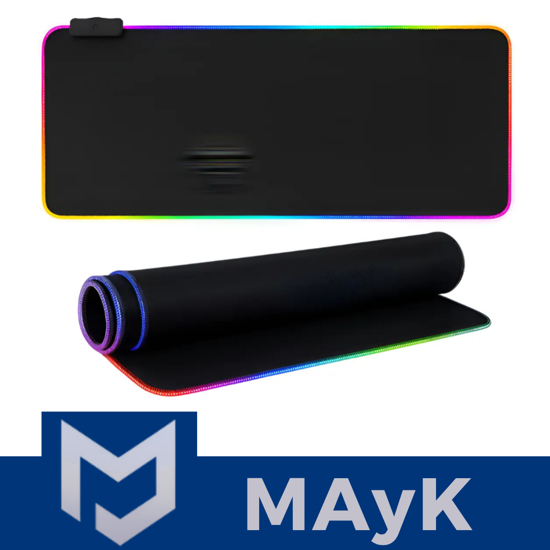 Mouse pad gamer XL con luces LED 80 x 30 cm