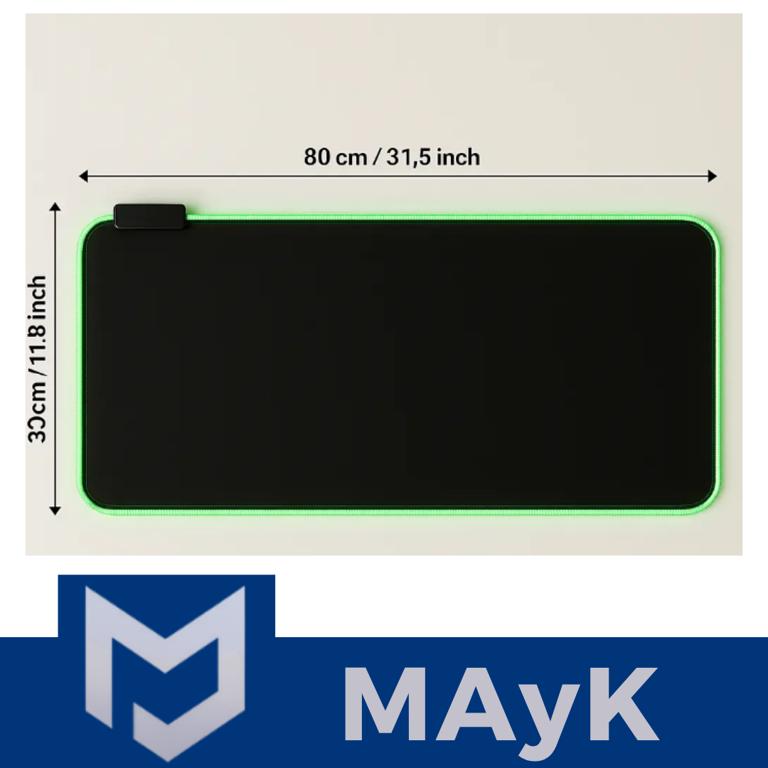 Mouse pad gamer LED: detalle