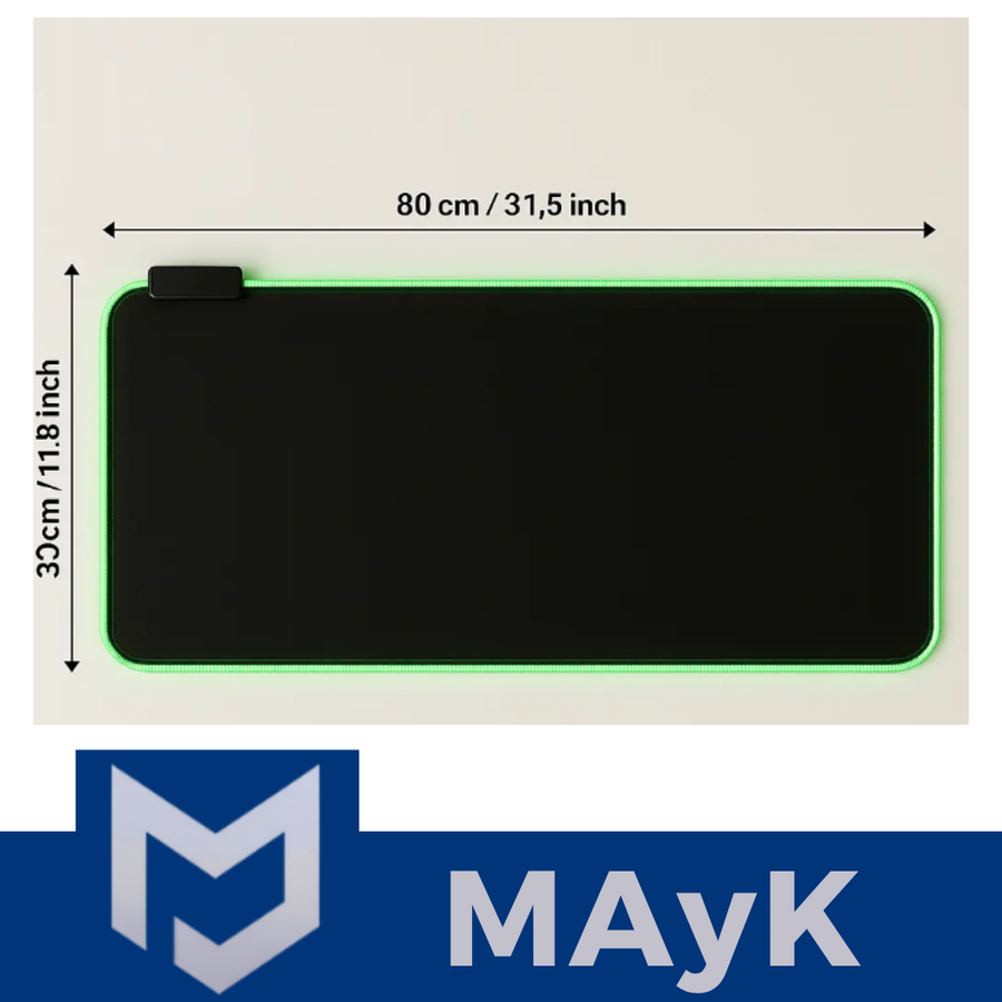 Tamaño XL de 80 x 30 cm: entran teclado y mouse.