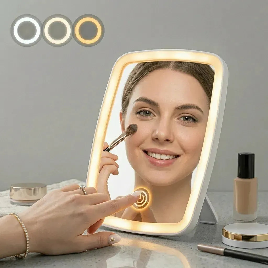 Espejo con luz LED detalle