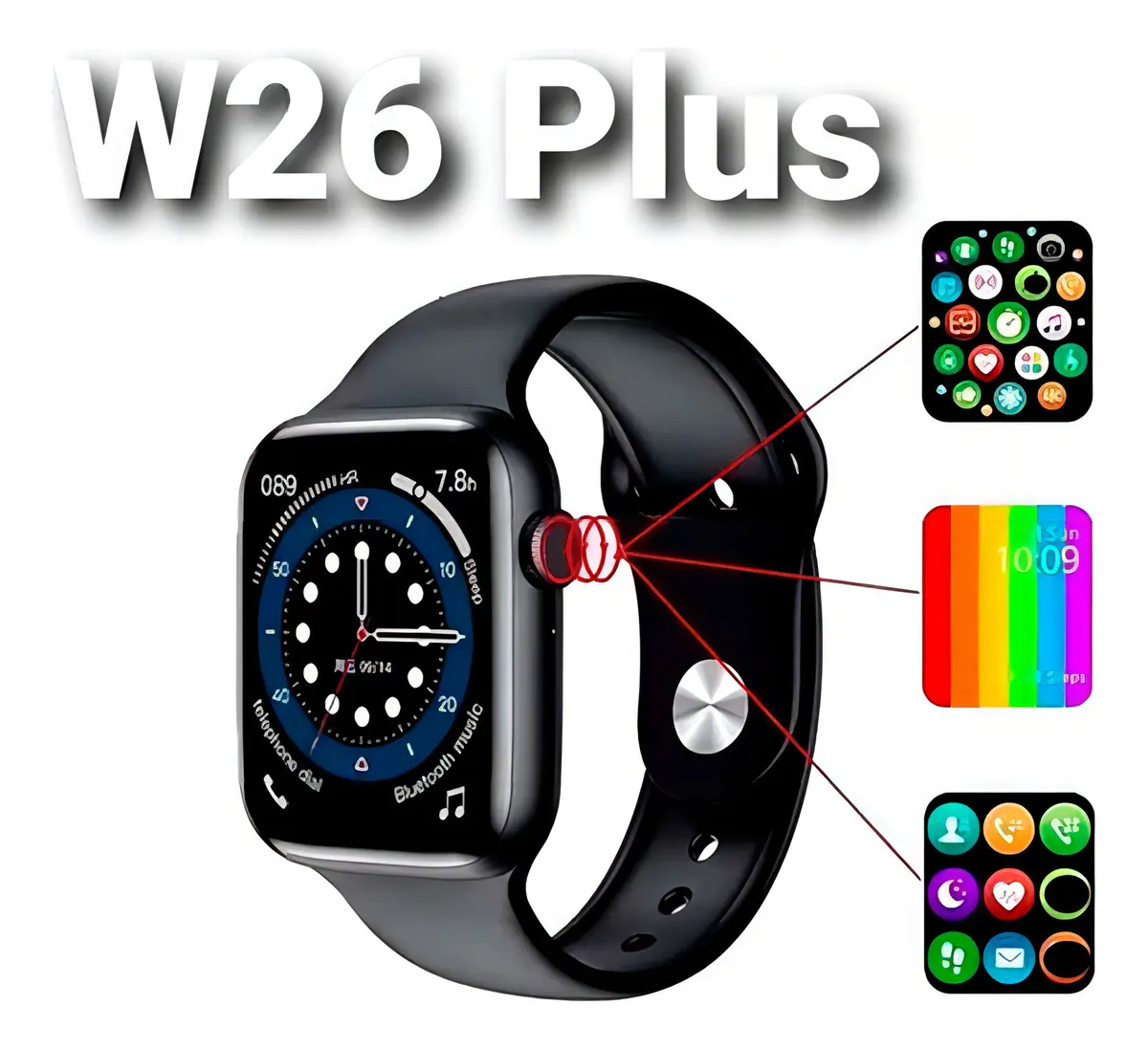 Smartwatch W26+ Plus detalle