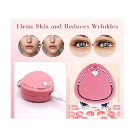 Masajeador facial recargable con microcorriente y vibración