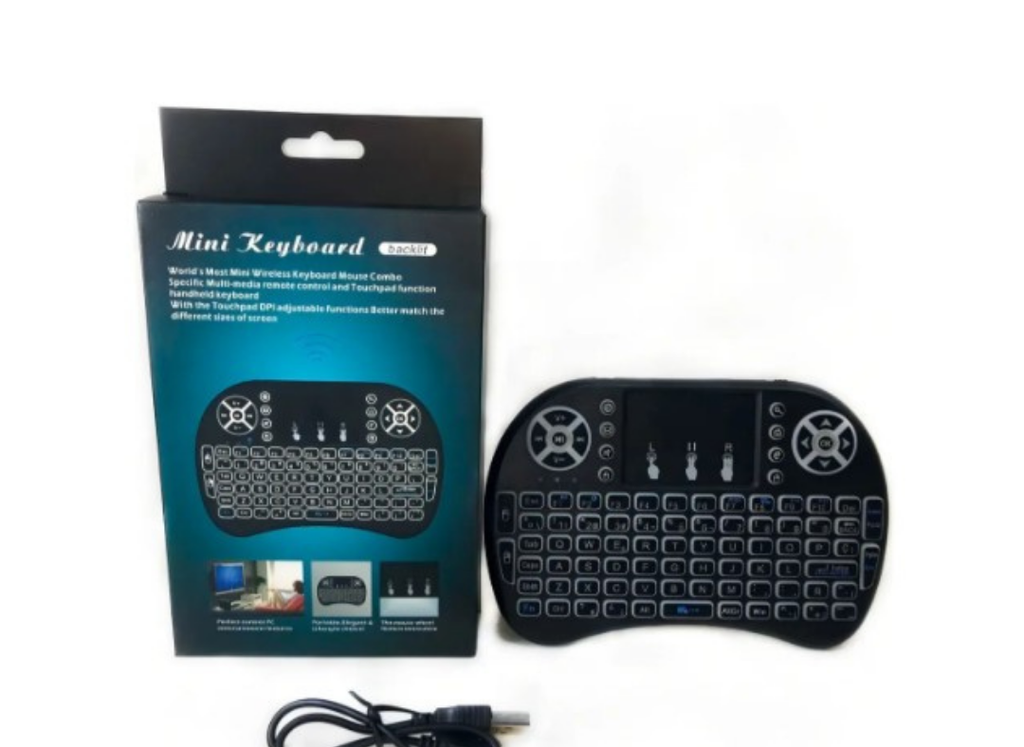 Mini teclado inalámbrico retroiluminado