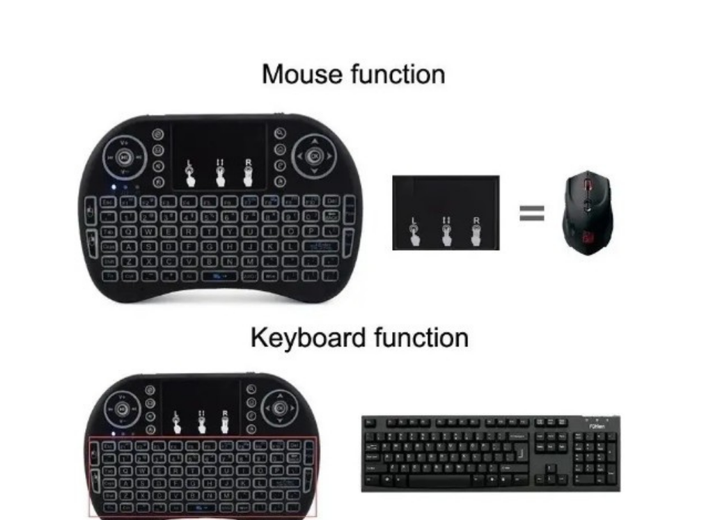 Mini teclado con touchpad