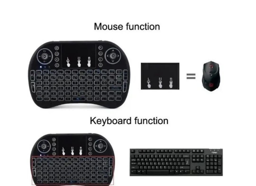 Mini teclado con touchpad