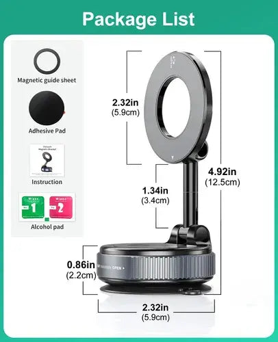 Soporte magnético para celular: detalle de la base
