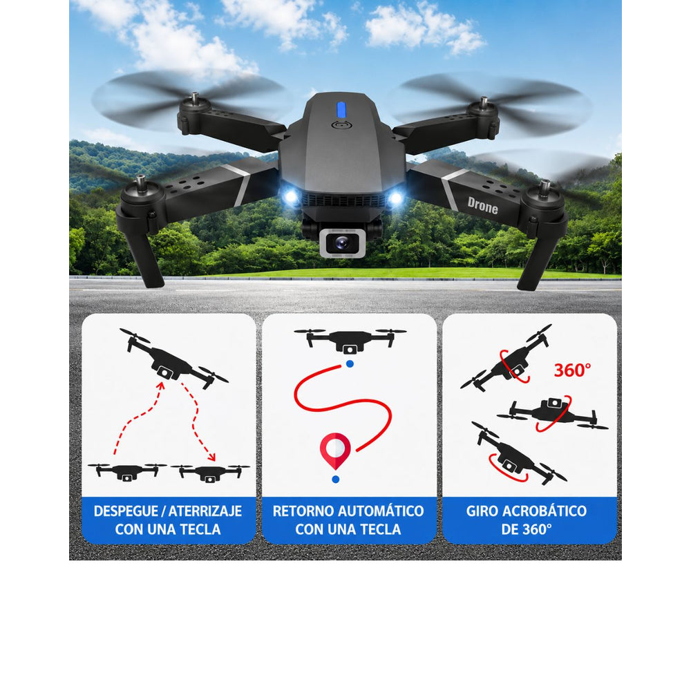 Drone plegable E88 con cámara HD