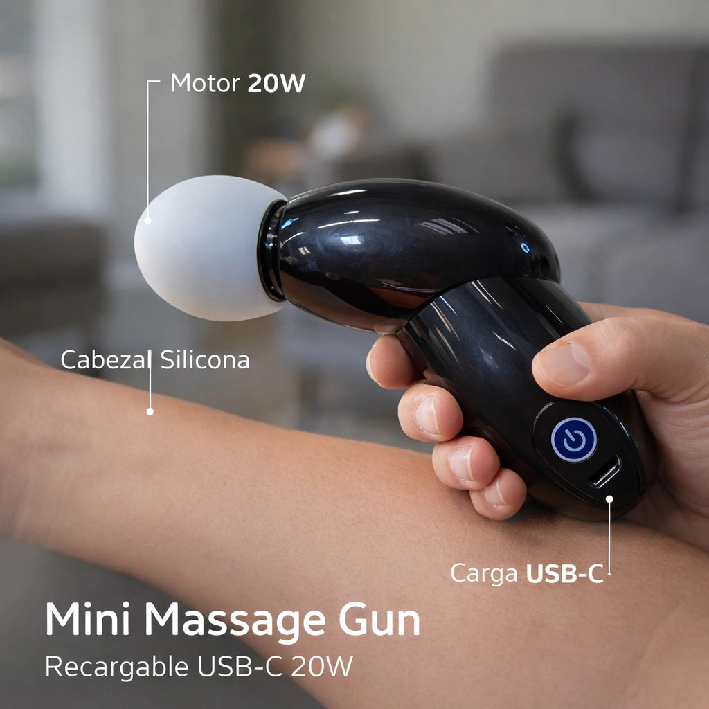 Mini massage gun portátil recargable USB-C 20 W