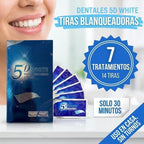 Tiras blanqueadoras dentales 5D White: 7 tratamientos con guía de tonos