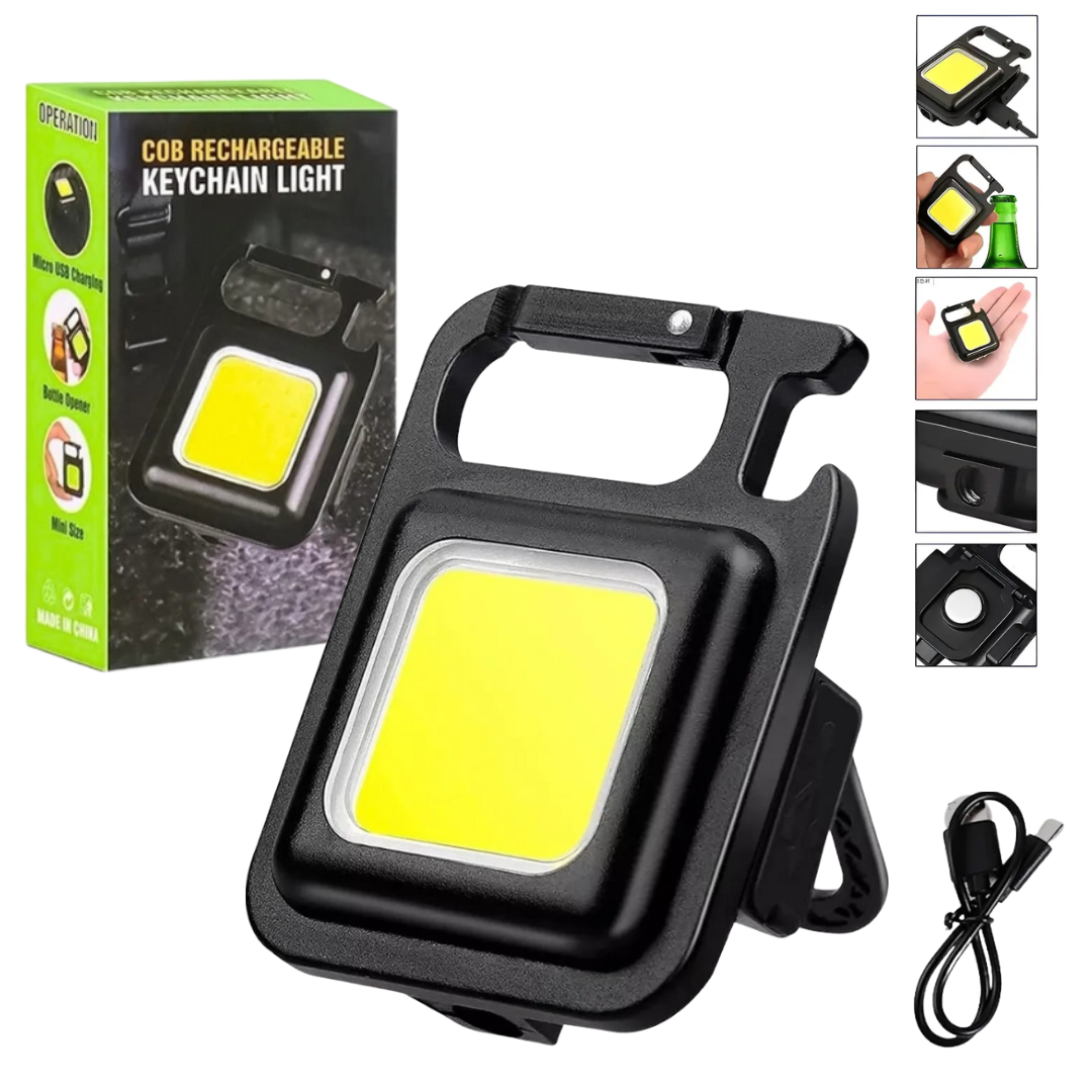Llavero luz LED COB recargable USB-C