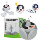 Lámpara LED solar colgante recargable para camping y emergencias
