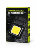 Linterna LED recargable de llavero con imán, gancho y destapador 3 modos
