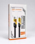 Cable 4 en 1 para iPhone y USB-C 65 W plano reforzado 90 cm