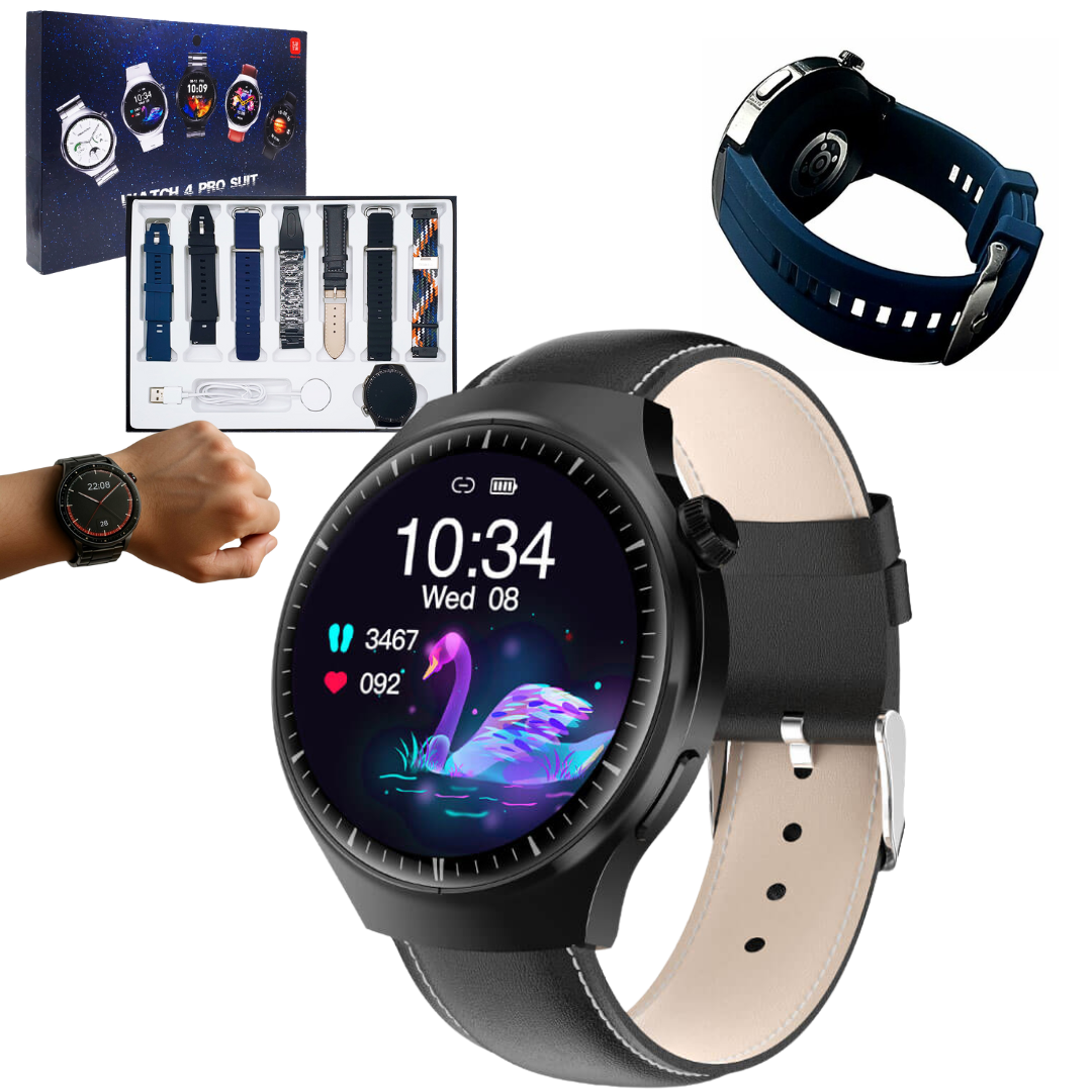 Smartwatch redondo 8 en 1 Watch 4 Pro