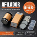 Afilador de cuchillos de rodillo con guía magnética 15° y 20°