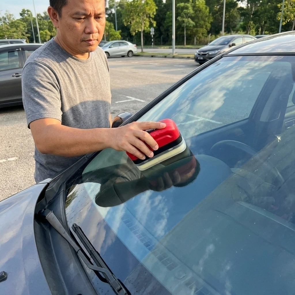 Combo Auto Seguro: Monitor de presión TPMS + Cepillo limpiaparabrisas