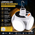 Lámpara LED solar colgante recargable para camping y emergencias