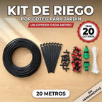 Kit de riego por goteo 20 m con 20 goteros regulables