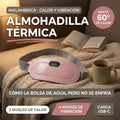 Almohadilla térmica inalámbrica con vibración para cólicos menstruales (rosa)