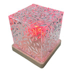 Lámpara cubo efecto onda de agua RGB recargable con control remoto