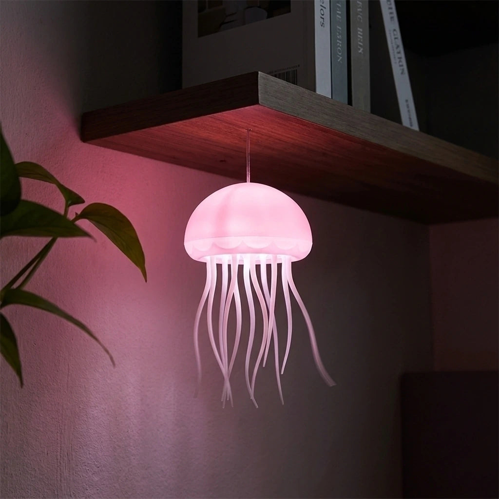 Velador medusa LED con tentáculos en movimiento recargable USB-C