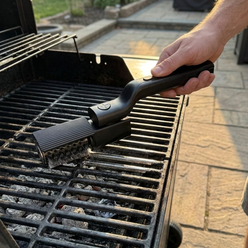 Cepillo eléctrico rotativo para parrilla y cocina recargable