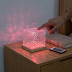 Lámpara cubo efecto onda de agua RGB recargable con control remoto