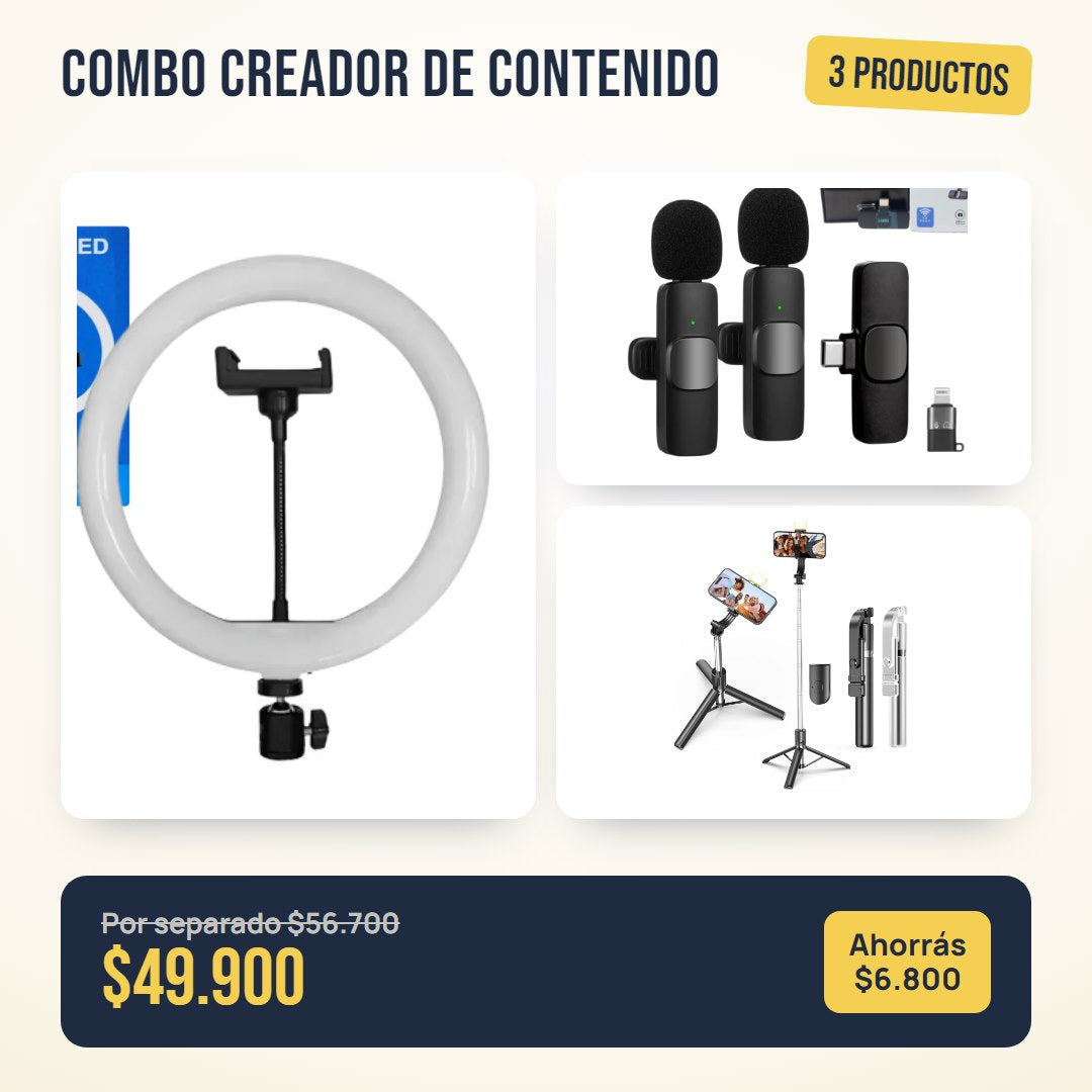 Combo Creador de contenido: qué incluye y cuánto ahorrás