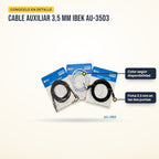 Cable auxiliar 3,5 mm Ibek AU-3503: partes del producto en detalle