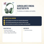 Auriculares vincha Bluetooth P9: beneficios, características y qué incluye
