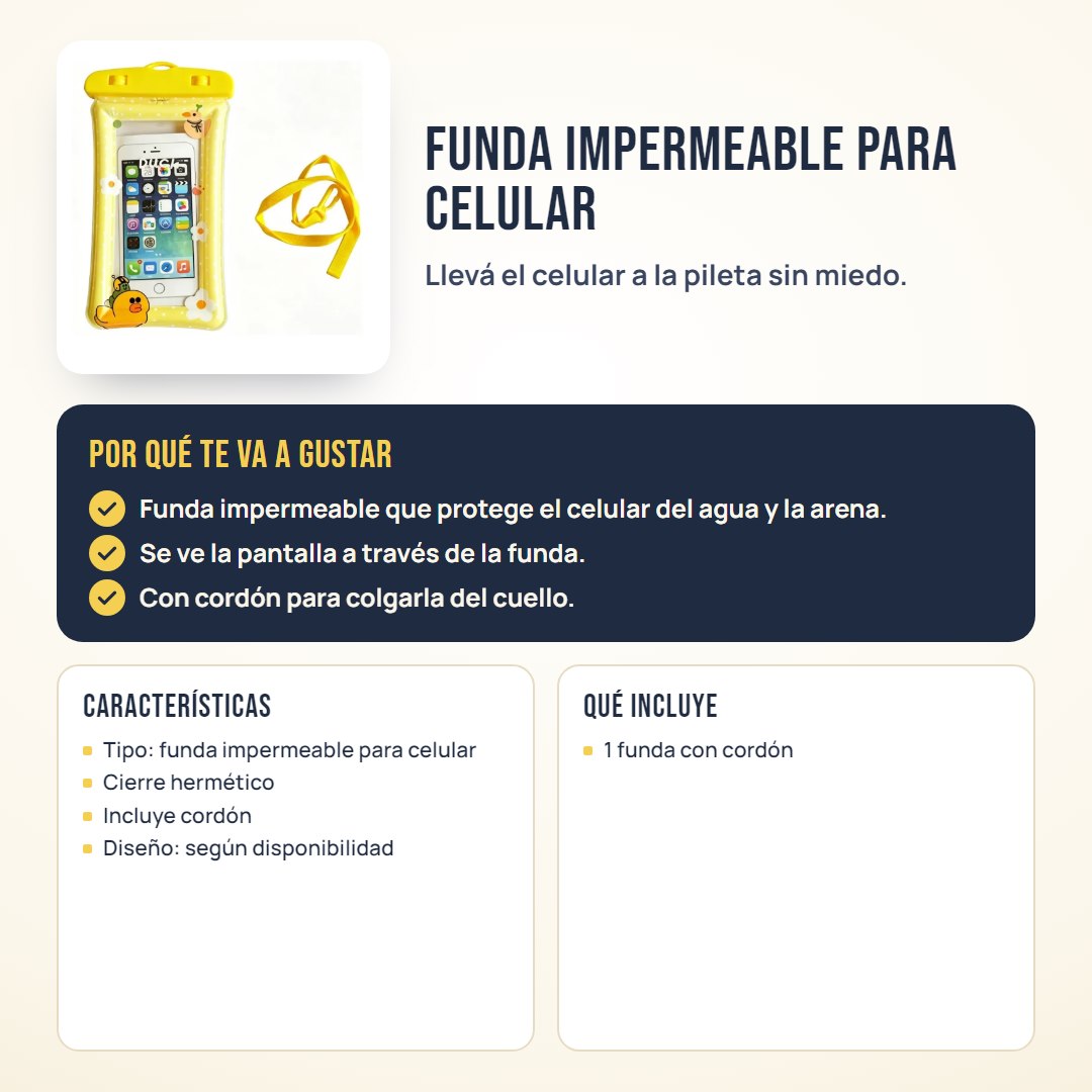 Funda impermeable para celular: beneficios, características y qué incluye