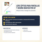 Lápiz óptico para pantallas y diseño gráfico Pen B7: beneficios, características y qué incluye
